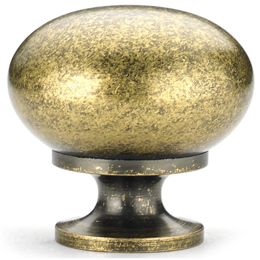 Traditional Knob, 1-1/4" D, Burnished Brass alt 0