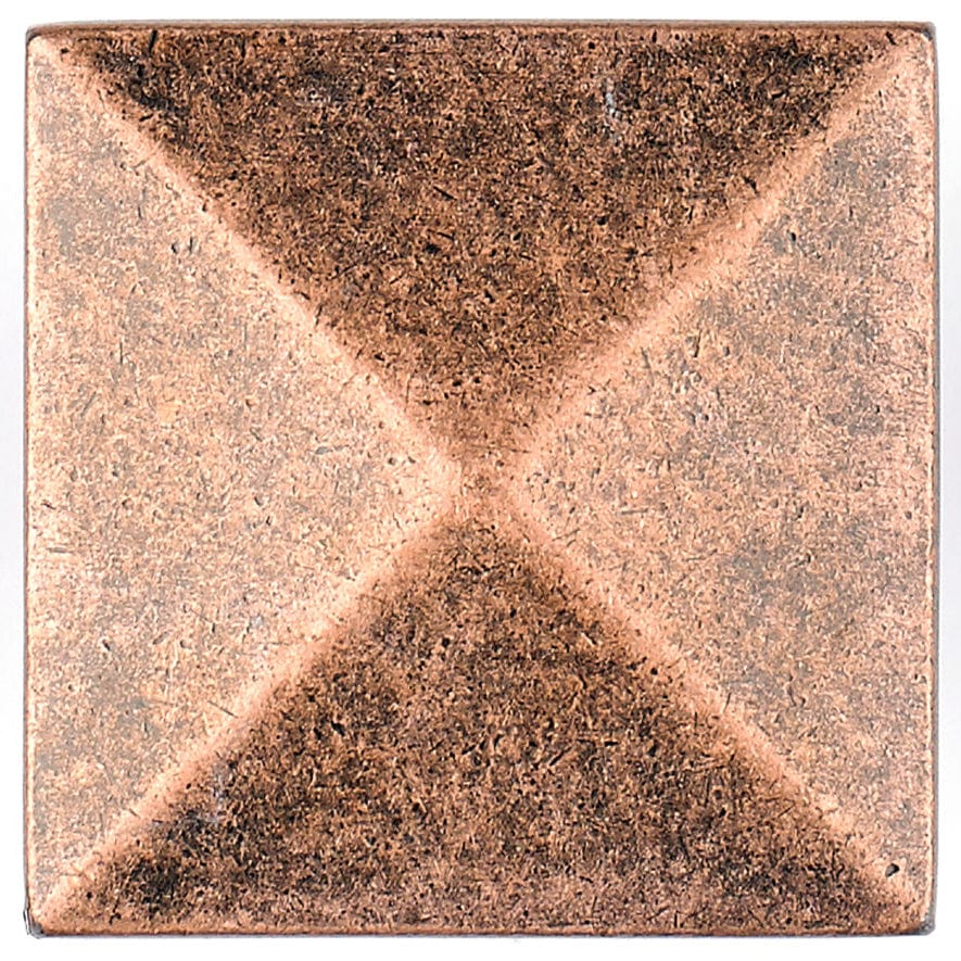 Traditional Knob, 1-1/4" x 1-1/4", Antique Copper alt 0