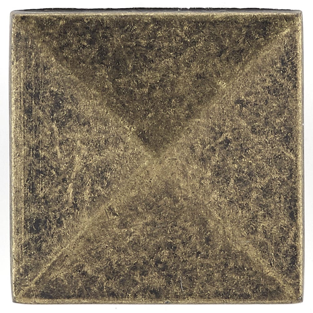 Traditional Knob, 1-1/4" x 1-1/4", Burnished Brass alt 0
