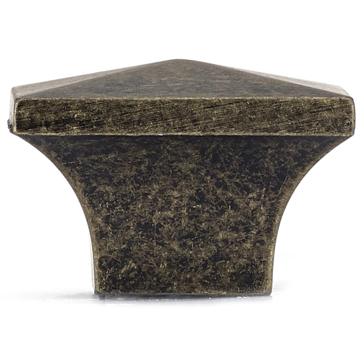 Traditional Knob, 1-1/4" x 1-1/4", Burnished Brass alt 0