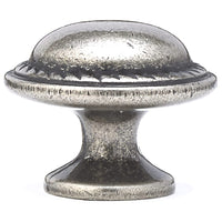 Traditional Knob, 1-3/16" D, Natural Iron alt 0