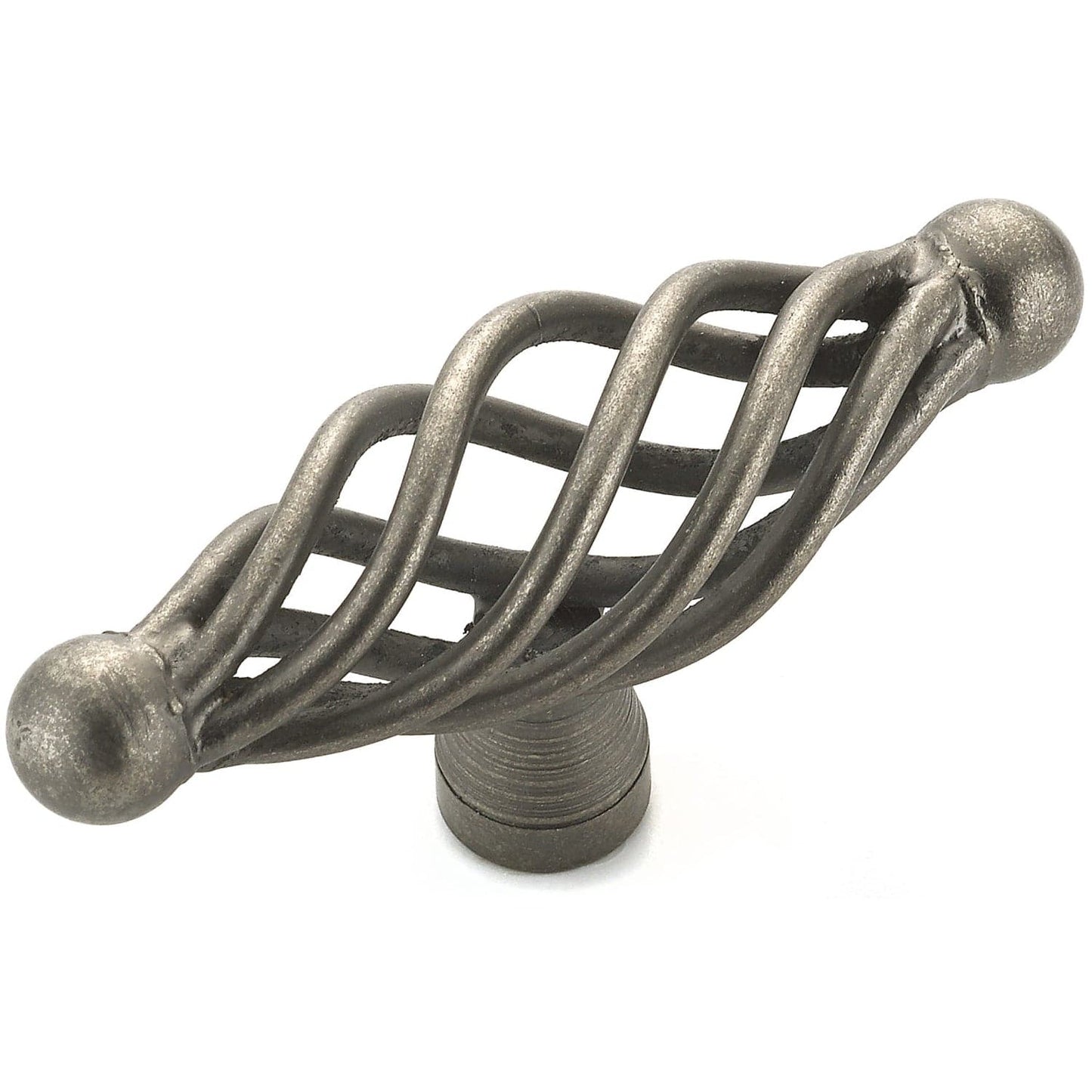 Traditional Knob, 2-23/32" x 25/32", Natural Iron alt 0