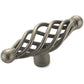 Traditional Knob, 2-23/32" x 25/32", Natural Iron alt 0