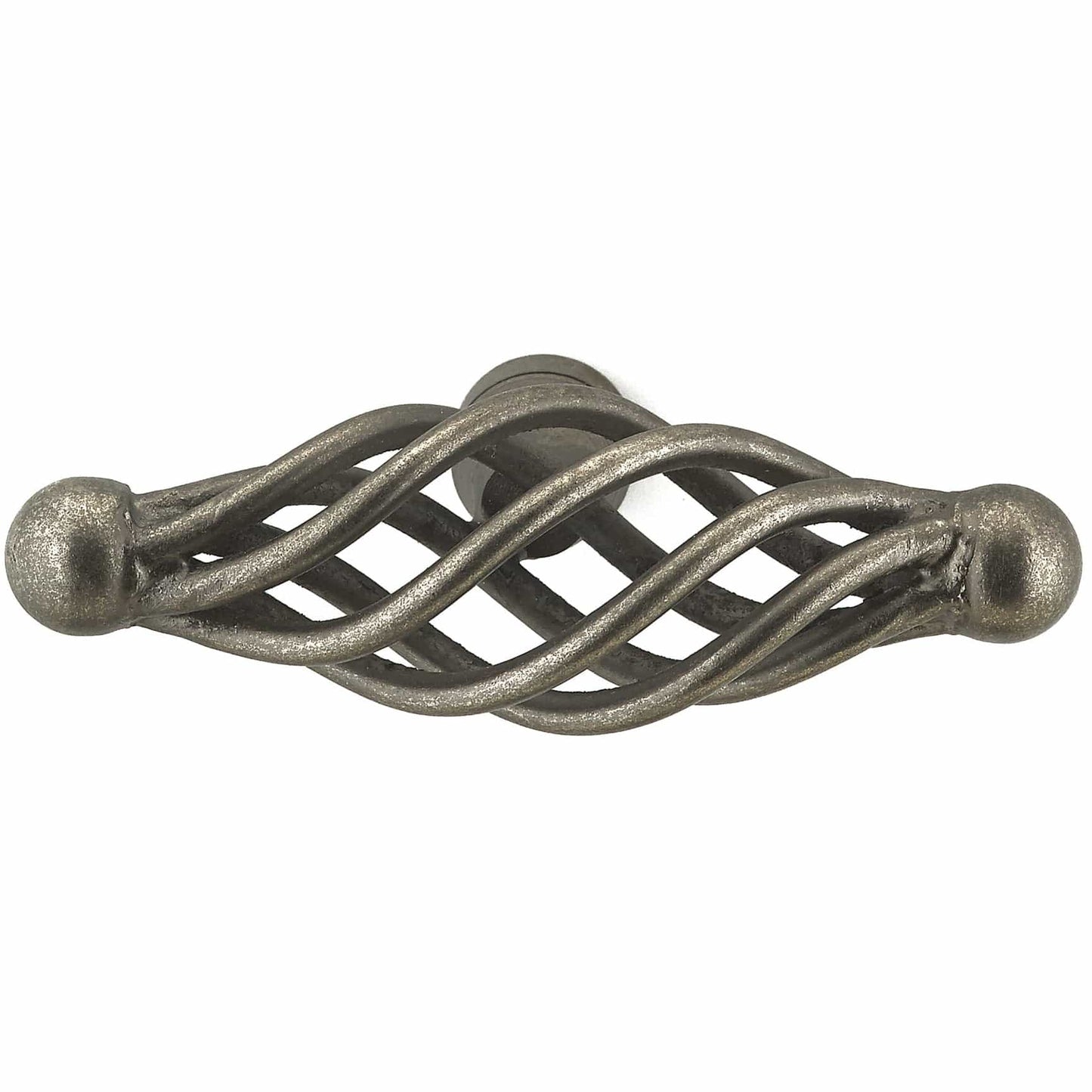 Traditional Knob, 2-23/32" x 25/32", Natural Iron alt 0