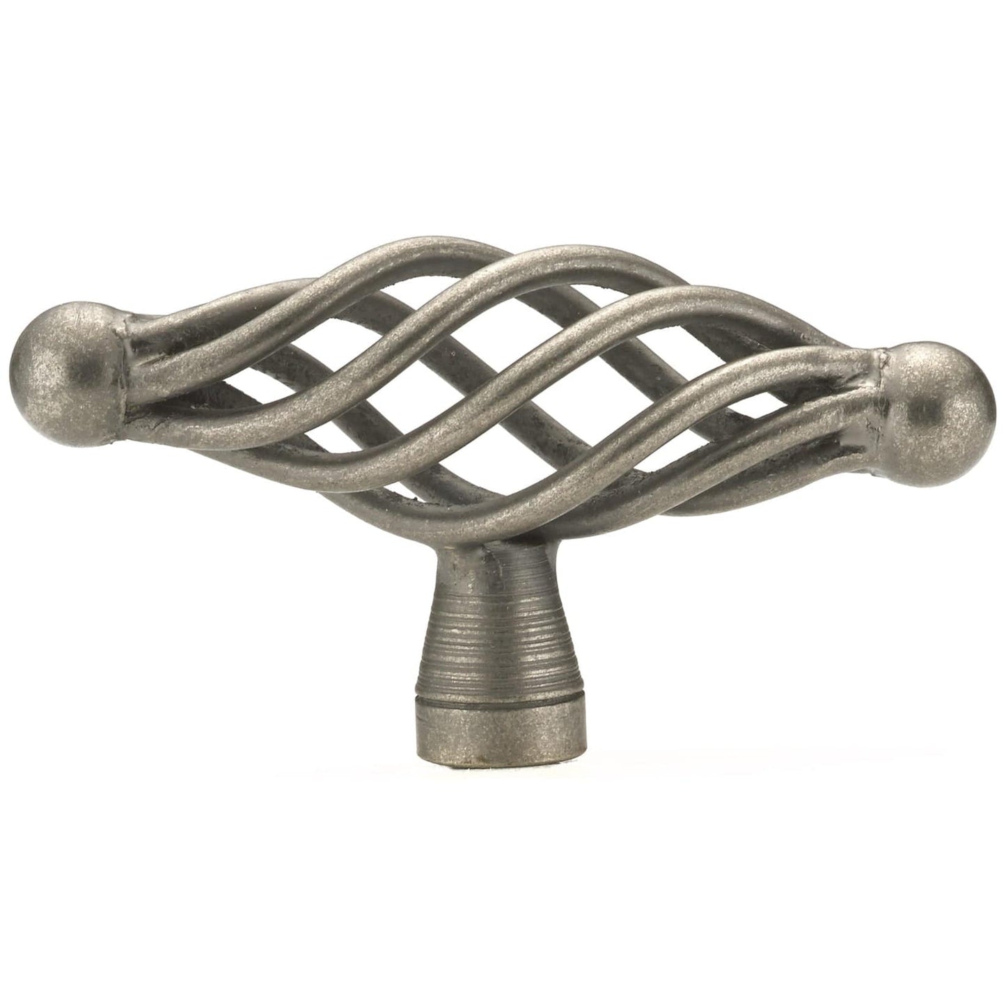 Traditional Knob, 2-23/32" x 25/32", Natural Iron alt 0