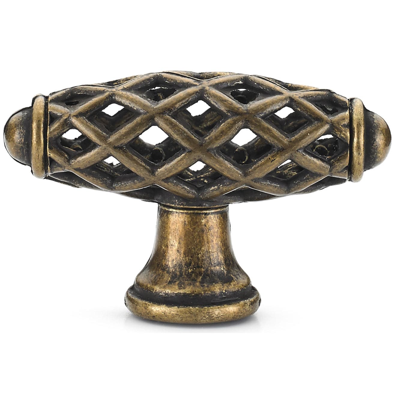 Traditional Knob, 2-9/32" x 25/32", Regency Brass alt 0