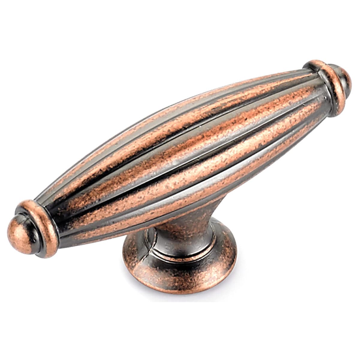 Traditional Knob, 2-9/16" x 25/32", Antique Copper alt 0