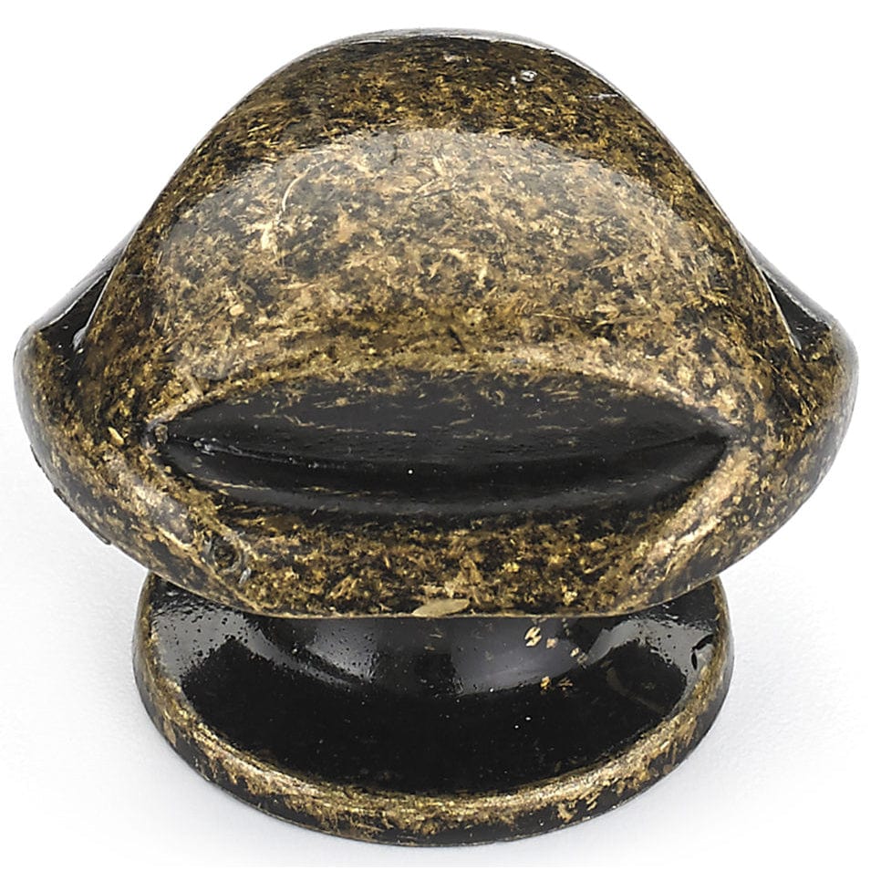 Traditional Knob, 1-5/16" D, Burnished Brass alt 0