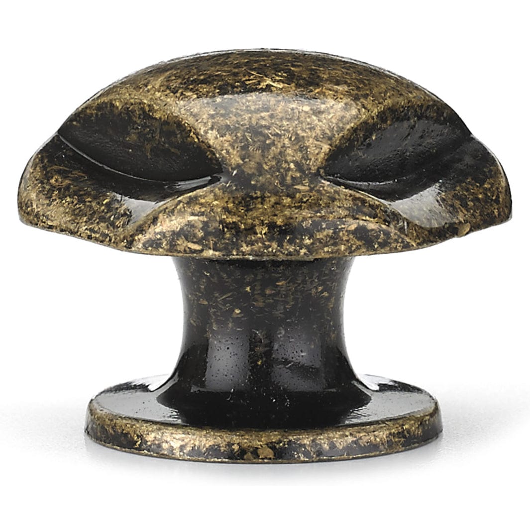 Traditional Knob, 1-5/16" D, Burnished Brass alt 0