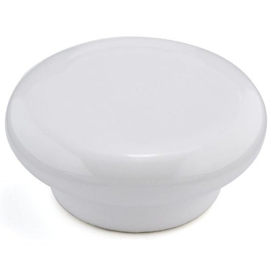 Contemporary Knob, 2-3/32" D, White alt 0