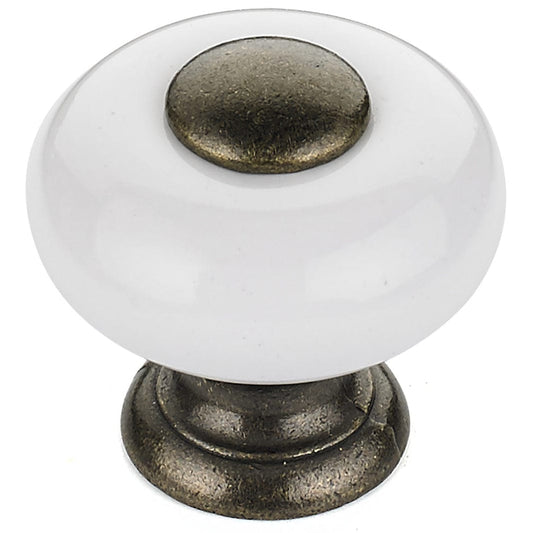 Eclectic Knob, 1" D, White alt 0