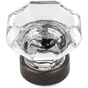 Eclectic Knob, 1-5/16" D, Clear, Brushed Oil-Rubbed Bronze alt 0