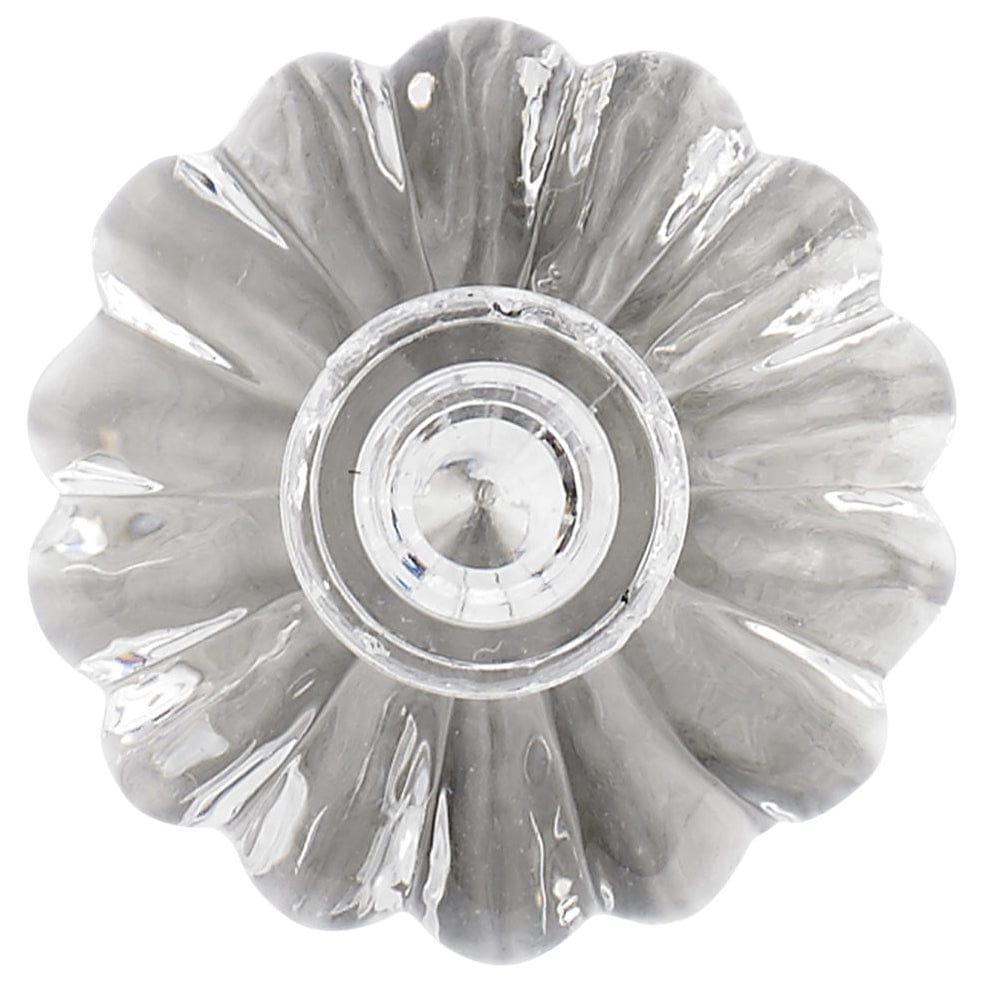 Eclectic Knob, 1-1/8" D, Clear, Brushed Nickel alt 0
