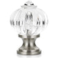Eclectic Knob, 1-1/8" D, Clear, Brushed Nickel alt 0