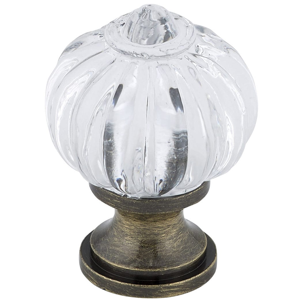Eclectic Knob, 1-1/8" D, Antique English, Clear alt 0