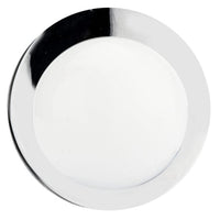 Functional Knob, 1-1/4" D, Chrome, White alt 0