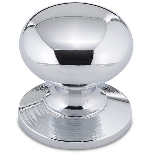 Traditional Knob, 1-1/4" D, Chrome alt 0