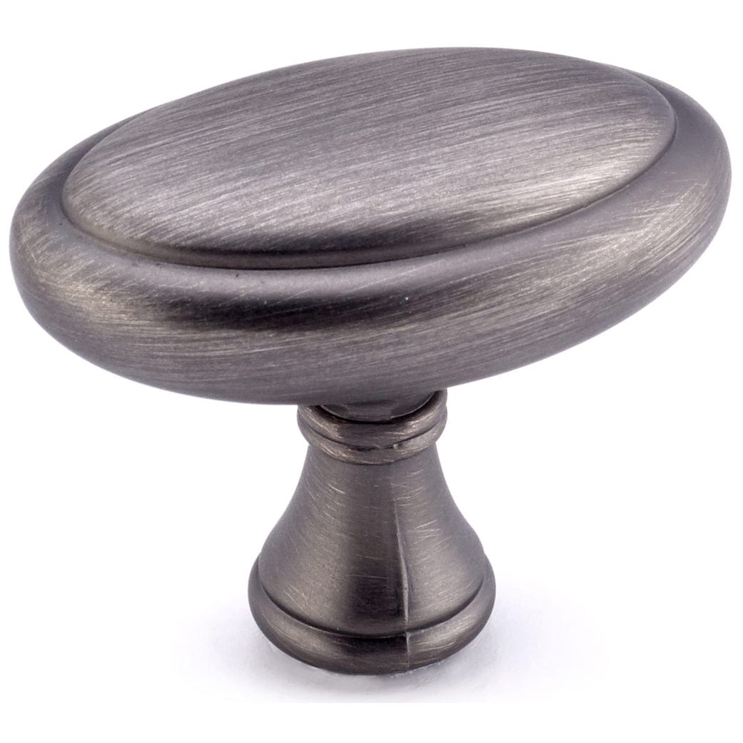 Traditional Knob, 1-9/16" x 15/16", Antique Nickel alt 0