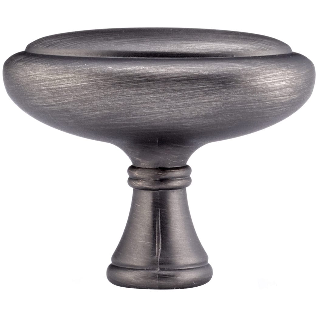 Traditional Knob, 1-9/16" x 15/16", Antique Nickel alt 0