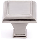 Traditional Knob, 1-3/8" x 1-3/8", Brushed Nickel alt 0