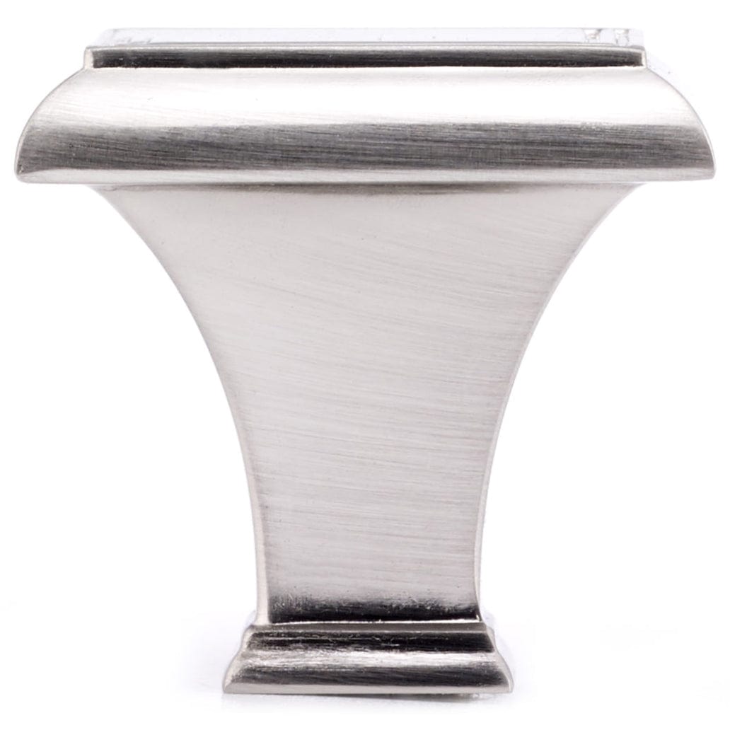 Traditional Knob, 1-3/8" x 1-3/8", Brushed Nickel alt 2