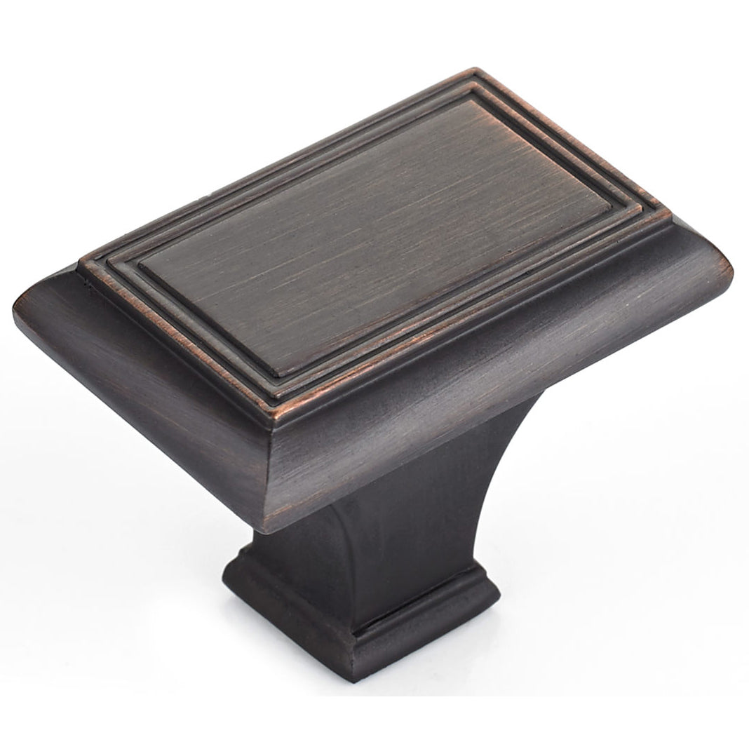 Traditional Knob, 1-11/16" x 1-3/32", Brushed Oil-Rubbed Bro alt 0