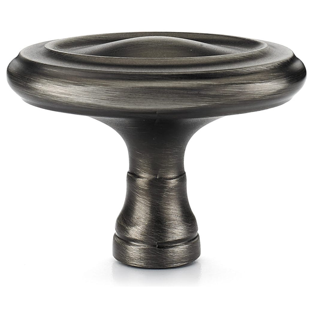 Traditional Knob, 1-11/16" x 1-1/16", Antique Nickel alt 0