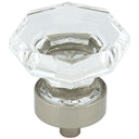 Eclectic Knob, 1-3/8" D, Brushed Nickel, Clear alt 0