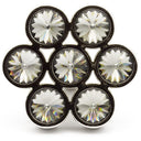 Contemporary Knob, 1-7/8" x 1-23/32", Smoked Crystal, Chrome alt 0