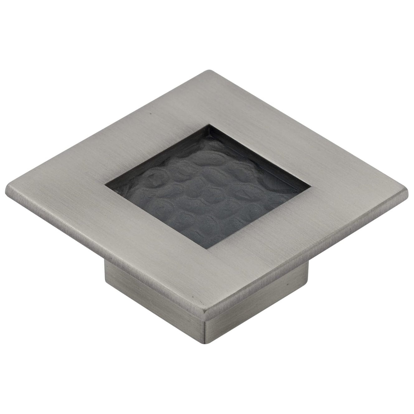 Transitional Knob, 2-3/8" x 2-3/8", Brushed Pewter alt 0