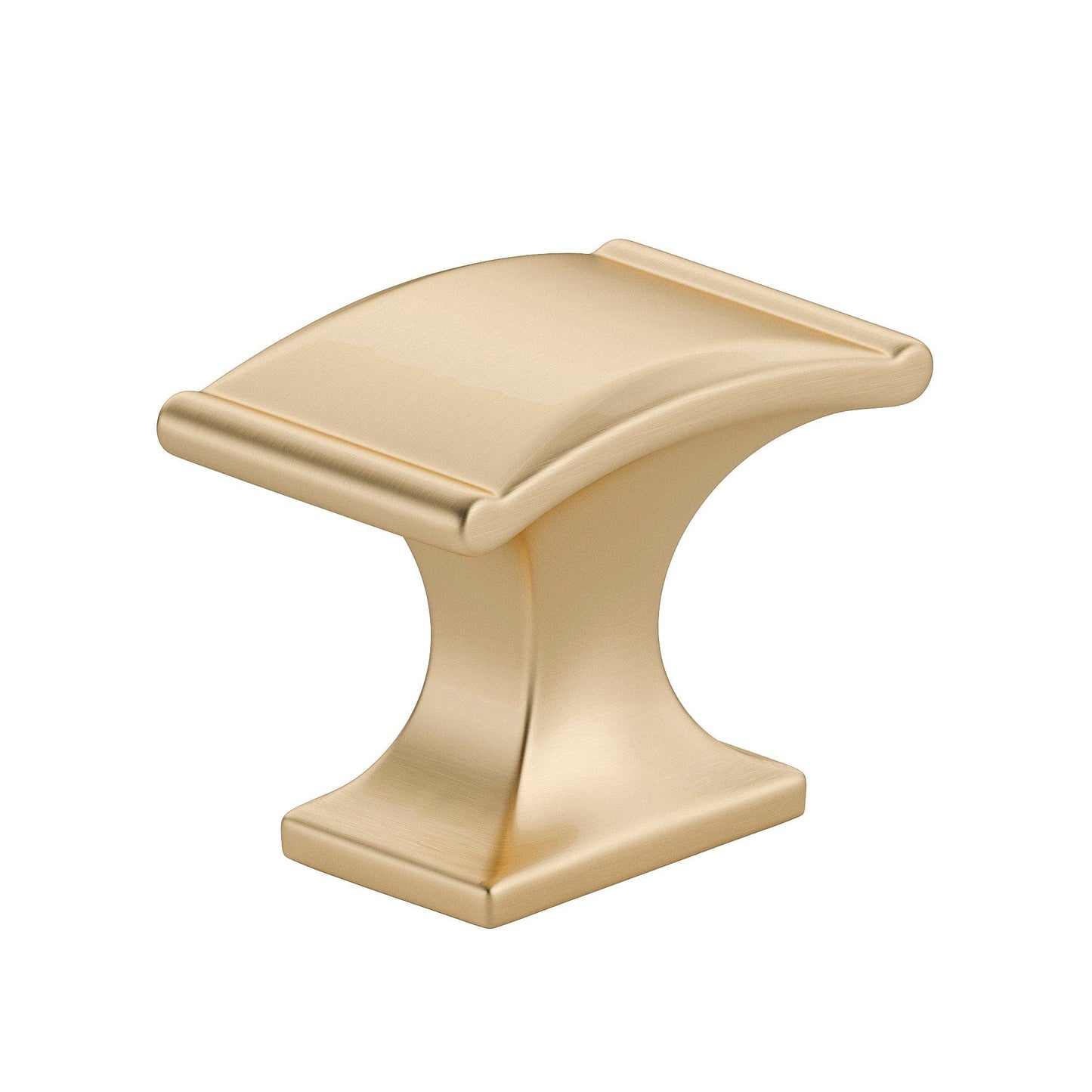 Traditional Knob, 1-3/8" x 25/32", Satin Brass alt 0