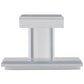 Contemporary Knob, 1-25/32" x 1-25/32", Transparent, Mirror Effect alt 0