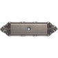 Traditional Backplate for Knob, 4-3/16" x 1-3/32", Pewter alt 0