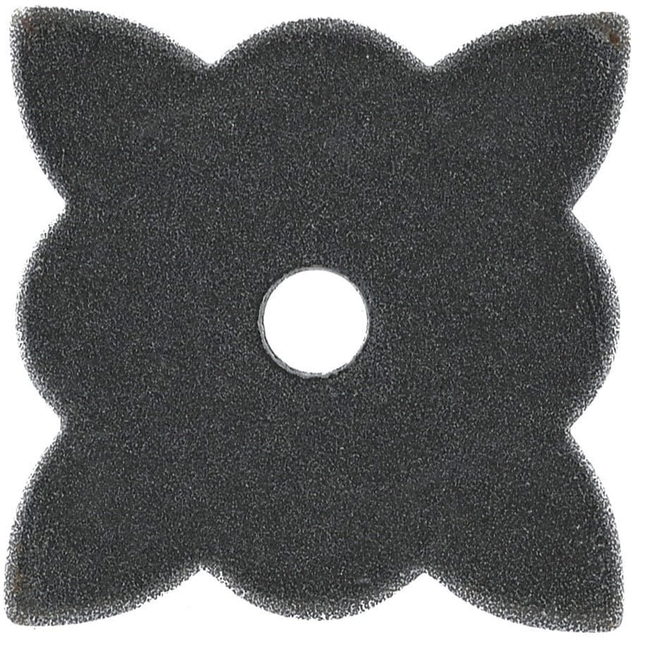 Traditional Knob Backplate, 1-3/8" x 1-3/8", Natural Iron alt 0
