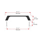 Contemporary Pull, 5-1/16" Center-to-Center, Matte Black