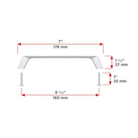 Contemporary Pull, 6-5/16" Center-to-Center, Chrome