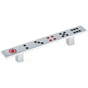 Eclectic Pull, 3-3/4" Center-to-Center, Chrome, Dice Pattern alt 0