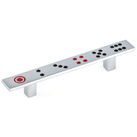 Eclectic Pull, 3-3/4" Center-to-Center, Chrome, Dice Pattern alt 0