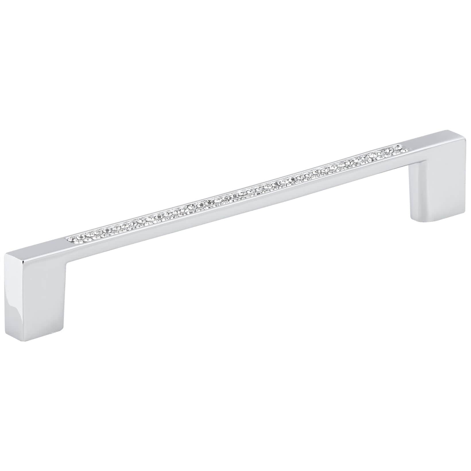 Contemporary Pull, 5-1/16" Center-to-Center, Chrome, Crystal alt 0
