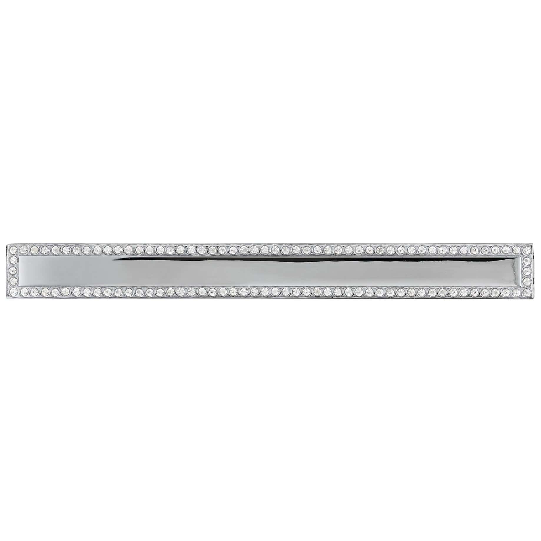 Contemporary Pull, 5-1/16" Center-to-Center, Chrome, Crystal alt 0