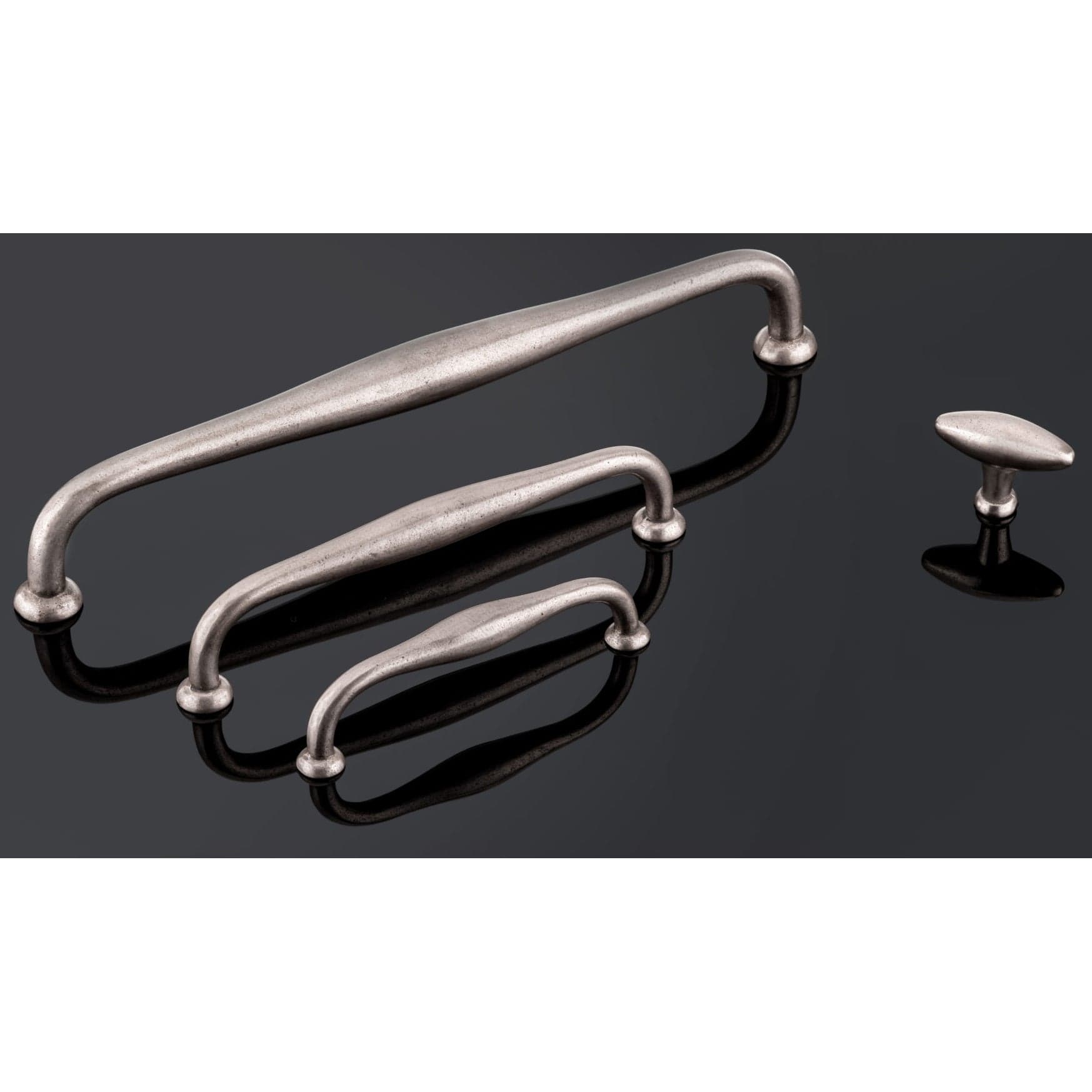 Traditional Pull, 5-1/16" Center-to-Center, Newcastle Antique Polished Nickel alt 0