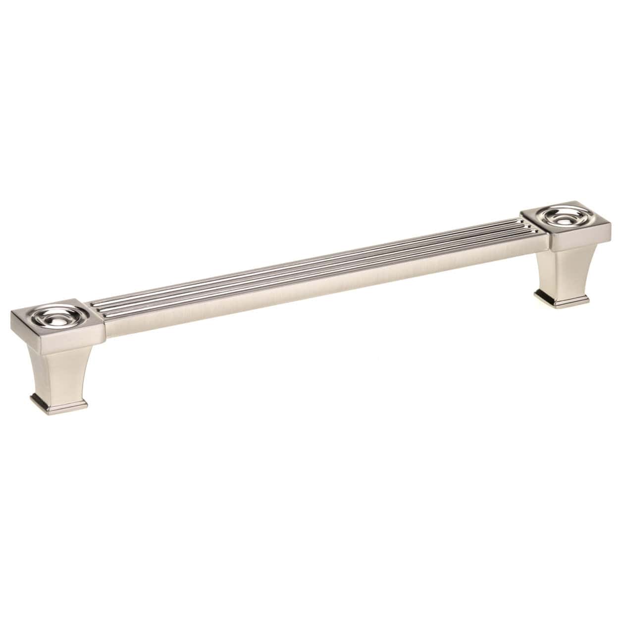 Transitional Pull, 7-9/16" Center-to-Center, Brushed Nickel alt 0