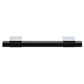 Contemporary Pull, 3-3/4" Center-to-Center, Chrome, Matte Black alt 0