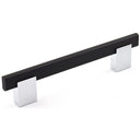 Contemporary Pull, 5-1/16" Center-to-Center, Chrome, Matte Black alt 0