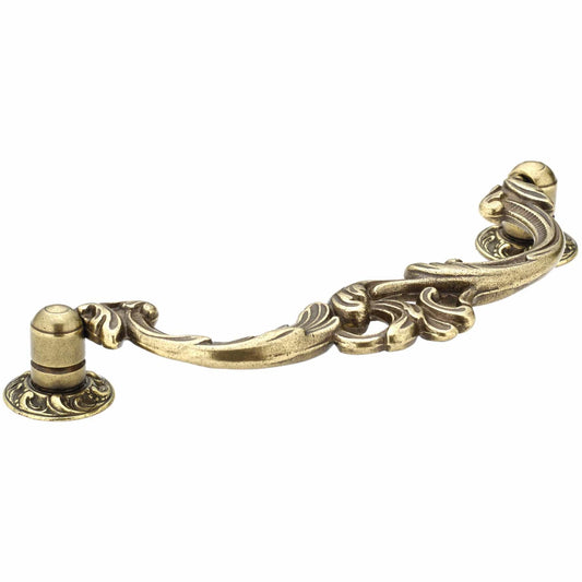 Traditional Pull, 4-1/4" Center-to-Center, Burnished Brass alt 0