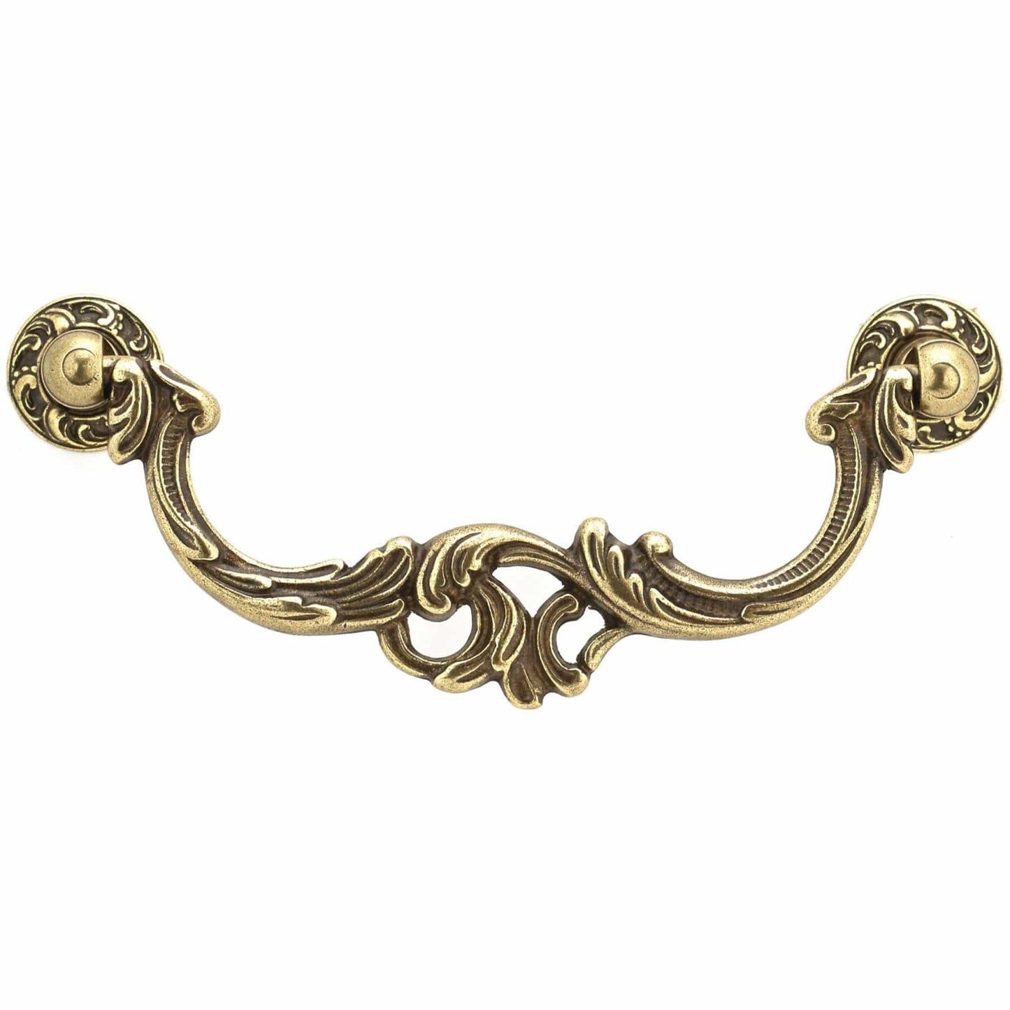 Traditional Pull, 4-1/4" Center-to-Center, Burnished Brass alt 0