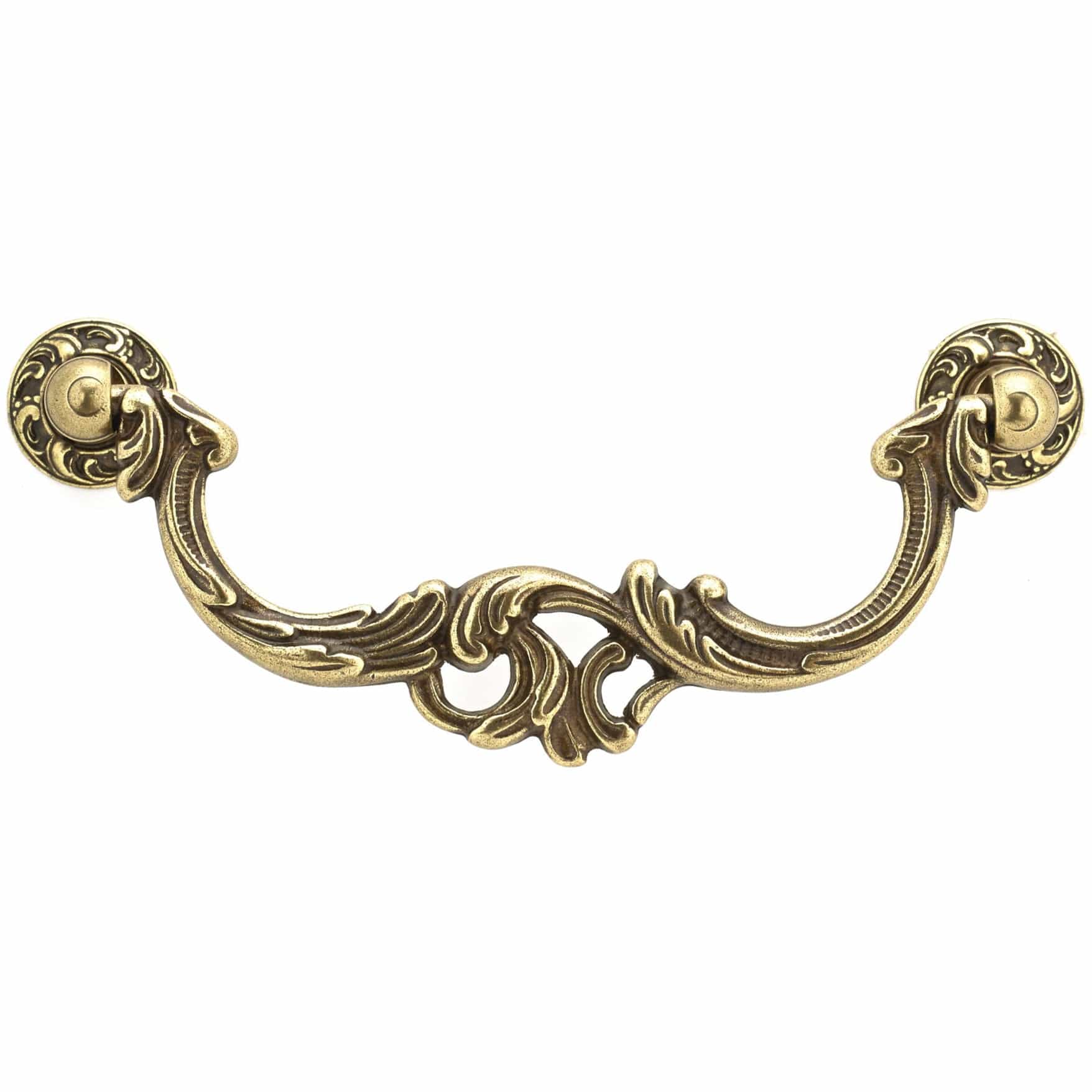 Traditional Pull, 4-1/4" Center-to-Center, Burnished Brass alt 0