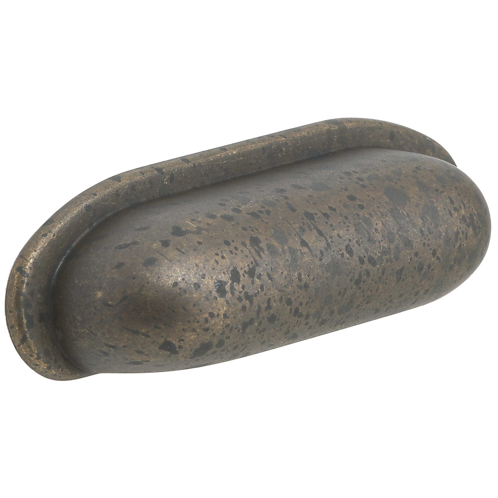 Traditional Cup Pull, 2-1/2" Center-to-Center, Spotted Bronze alt 0