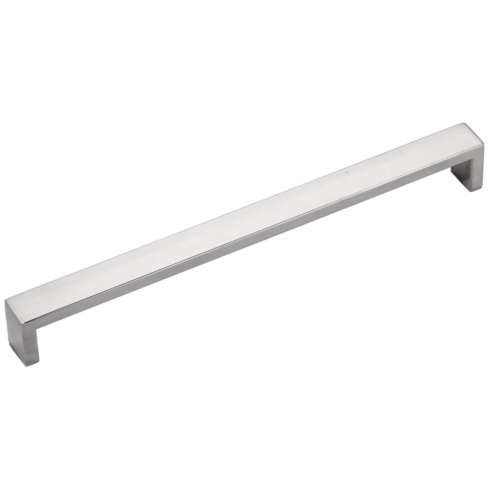 Contemporary Pull, 10-1/8" Center-to-Center, Polished Stainless Steel alt 0