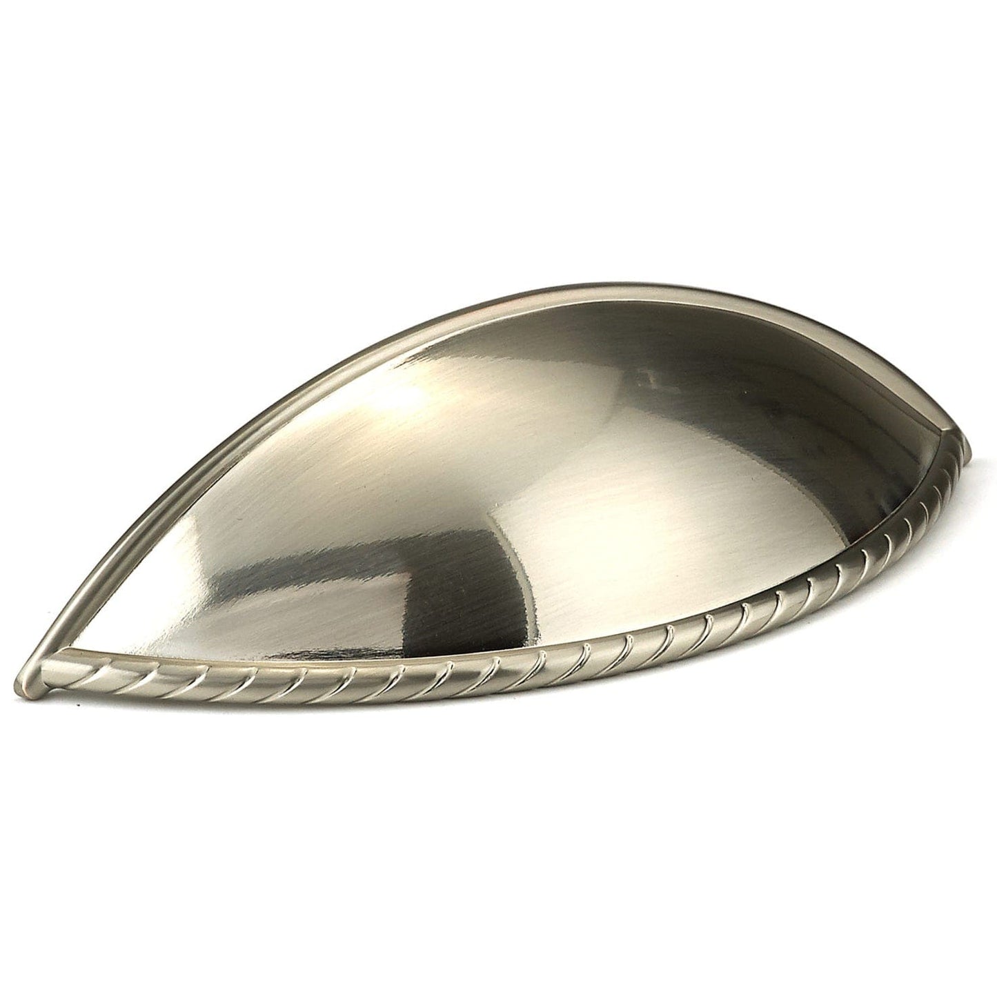 Traditional Pull, 3-3/4" Center-to-Center, Brushed Nickel alt 0